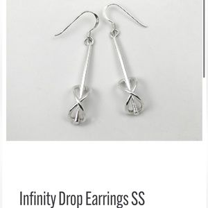 Sterling Silver Infinity Drop Earrings EUC